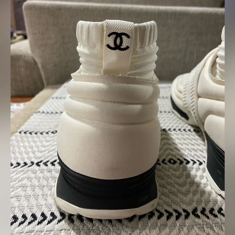 Chanel 17B Stretch Fabric Sneaker